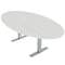 Skutchi Designs 45.25 in W, 84 in L, 29 in H, Engineered Wood Top, White HAR-OVL-46x84-T-WHCYPRESS - alternate 1